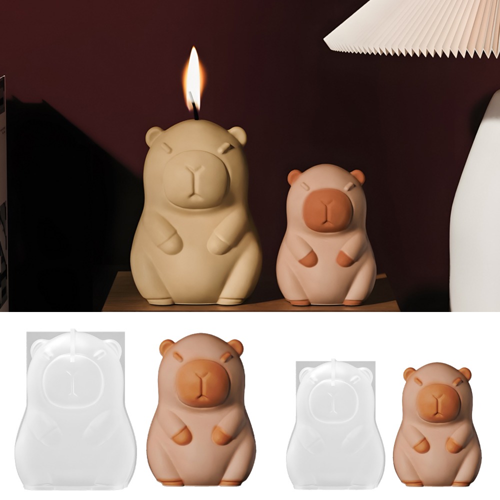 Candle Supplies Tins - 스탠딩 카피바라 향초 실리콘 몰드 3D