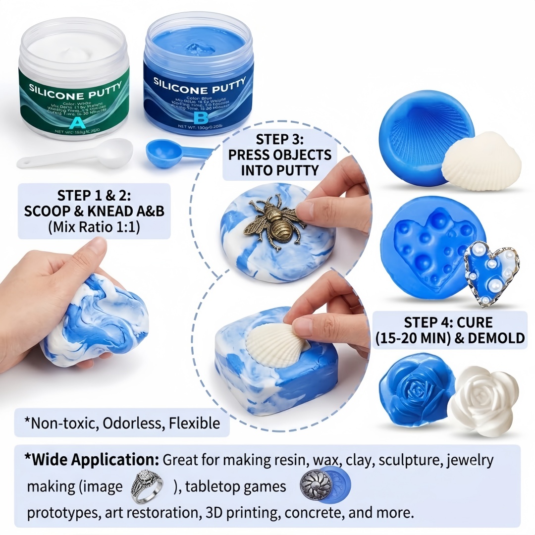 실리콘 퍼티 몰드 제작 용품 석고 양초 비누 몰드용으로 - Candle Supplies Usa 리뷰 및 가격