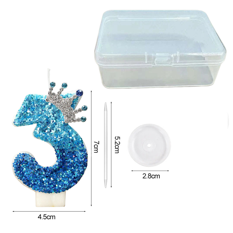 창의적인 공작새 블루 크라운 디지털 생일 양초 - 파티 - Candle Supplies Usa 리뷰 및 가격