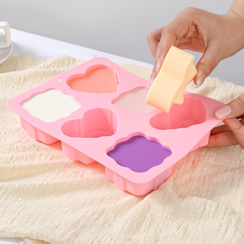사각형 하트 모양 실리콘 몰드 6구 보우 디자인 수제  - Candle Supplies Tins 리뷰 및 가격