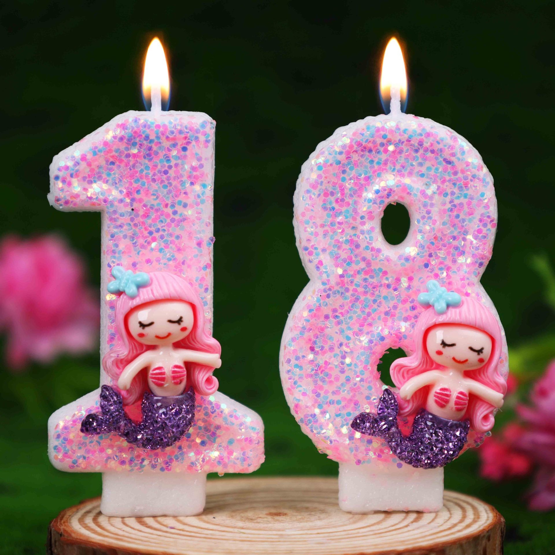 창의적인 핑크 인어 0-9 디지털 생일 양초 - 파티  - Candle Supplies Usa 리뷰 및 가격