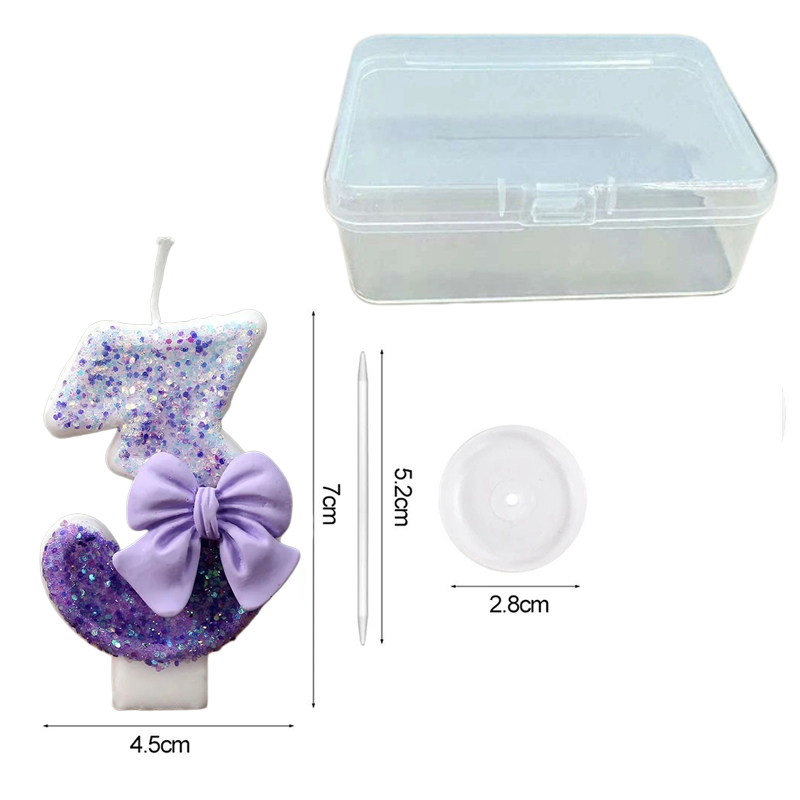 창의적인 글리터 그라데이션 퍼플 리본 0-9 디지털 생 - Candle Supplies Usa 리뷰 및 가격