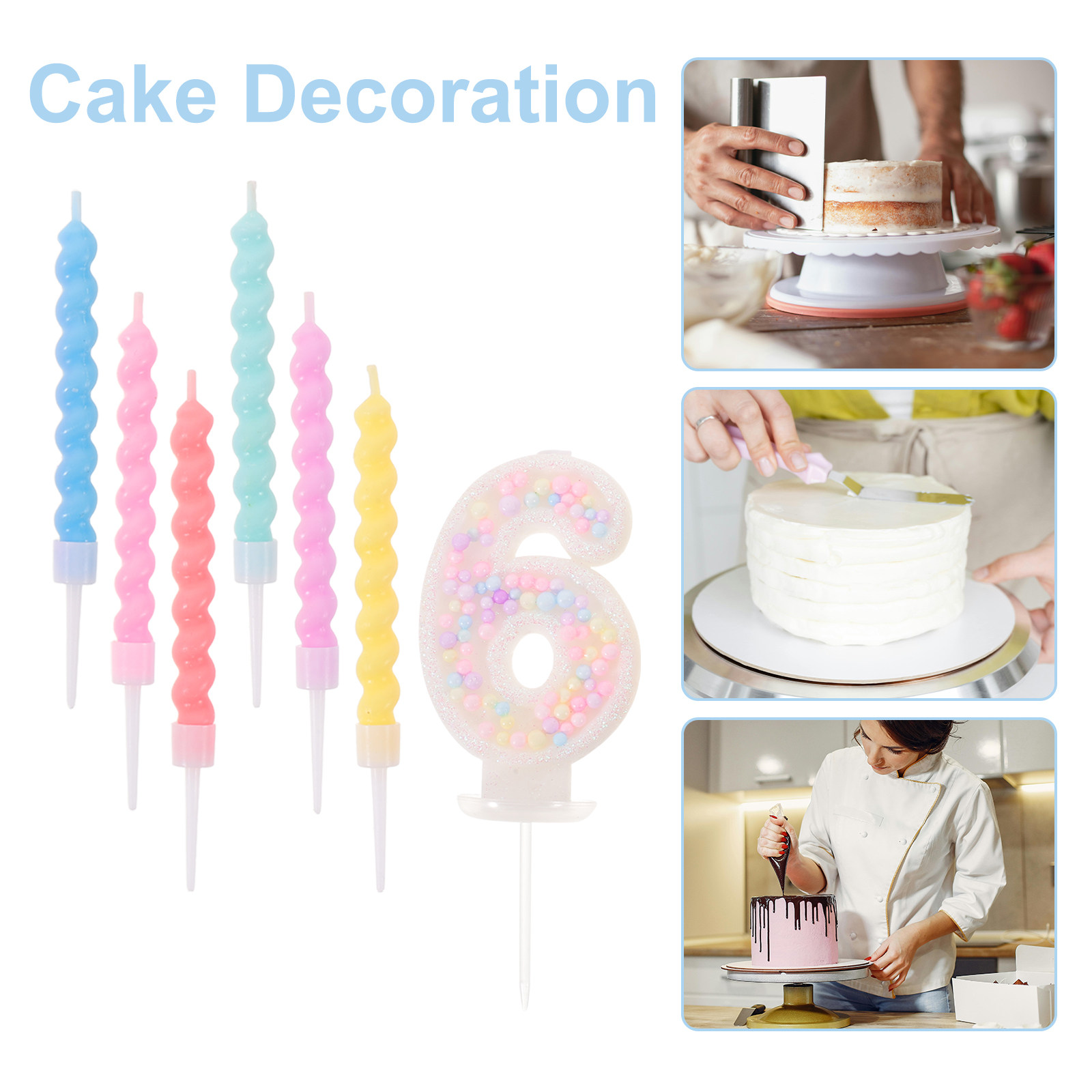 13개의 다채로운 스파이럴 생일 양초 마카롱 파스텔 숫 - Candle Supplies Usa 리뷰 및 가격