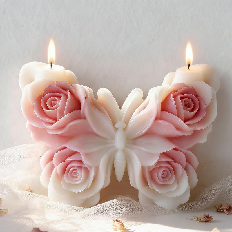 DIY 장미 나비 모양 실리콘 몰드 수제 아로마 캔들  - Candle Supplies Tins 리뷰 및 가격