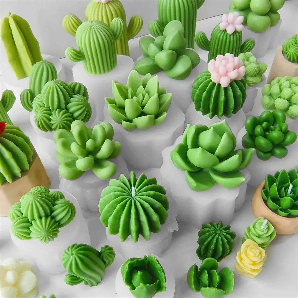 6pcs 다육 실리콘 양초 금형 양초 비누 만들기, 왁 - Candle Supplies In Bulk 리뷰 및 가격